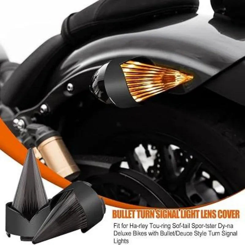 Lentille de clignotant pointue pour Harley Softail - vue 2