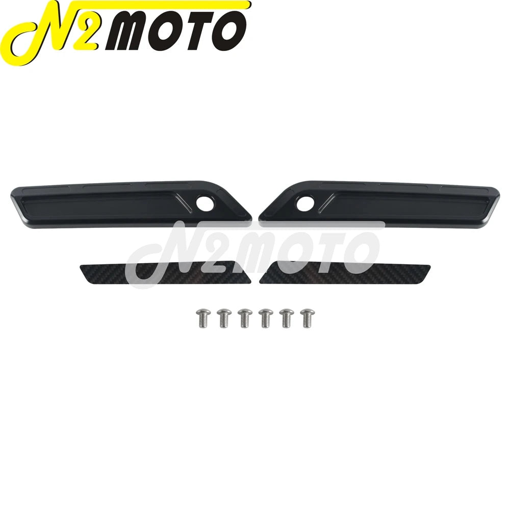Caches de loquet de sacoche en carbone et aluminium pour Harley Touring - vue 2