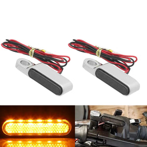 Mini clignotants LED de guidon avec feu de position ambré pour moto Harley-Davidson - vue 10