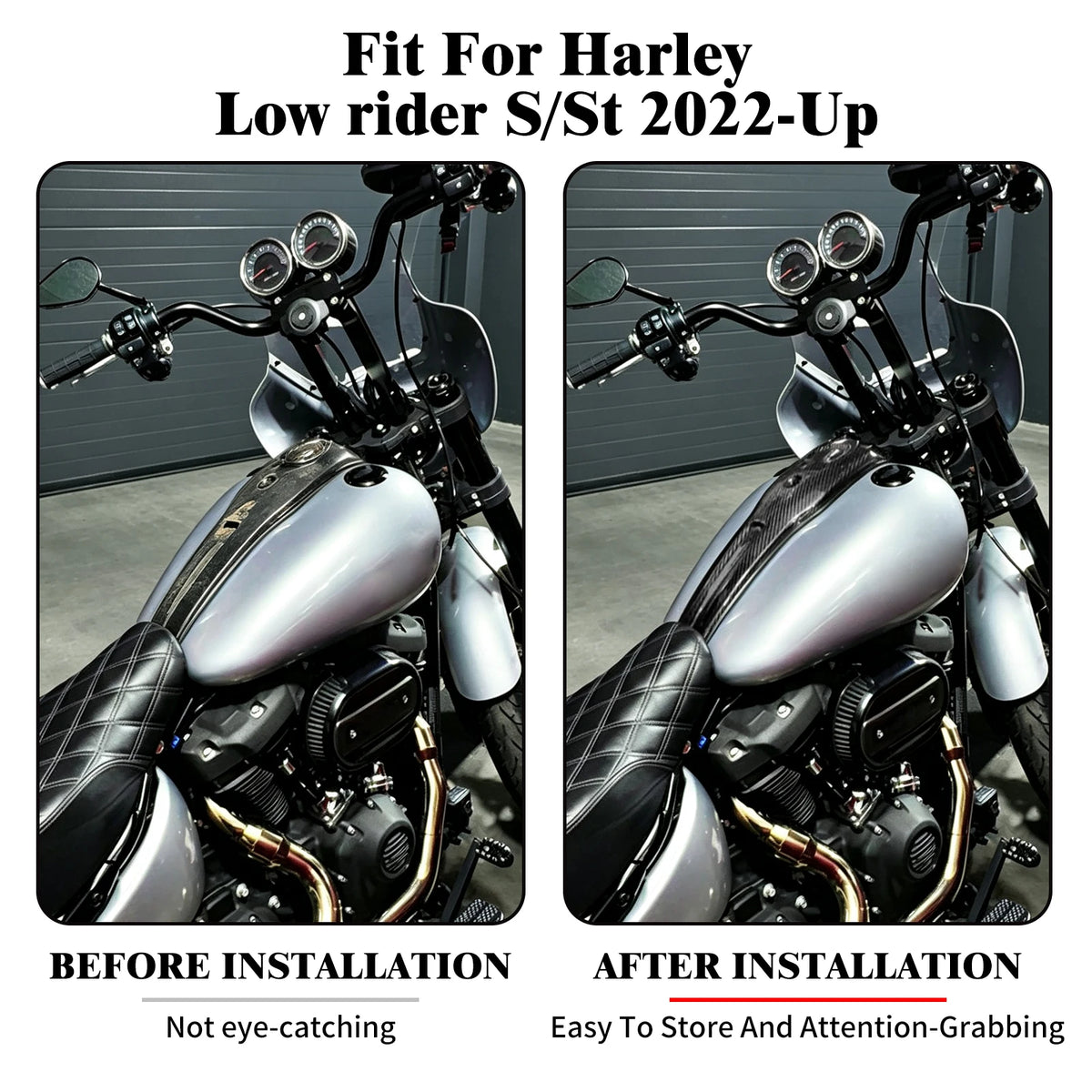 Cache de console réservoir en carbone pour Harley-Davidson Softail - vue 2