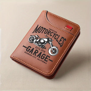 Portefeuille biker marron en cuir PU multi-cartes - vue 7