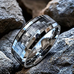 Bague en acier inoxydable tête de mort et rose - vue 20