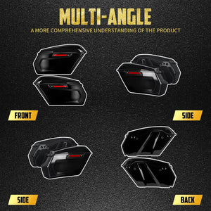 Sacoches rigides (saddlebags) avec fermoirs noirs pour Harley-Davidson Touring 2014-2023 – photo 3/7