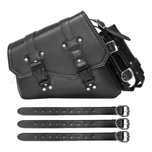 Sacoche de bras oscillant noire côté gauche fixée sur une Harley-Davidson Softail - vue 9