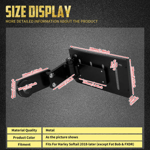 Support Repliable de Plaque d'Immatriculation Latéral - Harley-Davidson Softail Breakout, Fat Boy, Slim, Deluxe 2018-2024 – photo 6/7