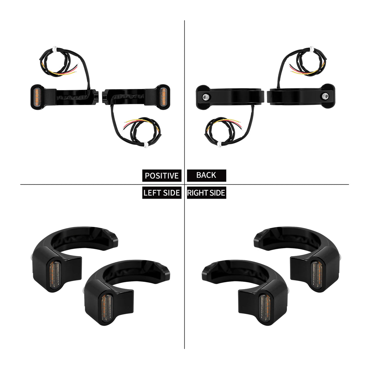 Clignotant LED noir monté sur fourche avant de Harley-Davidson Nightster - vue 2