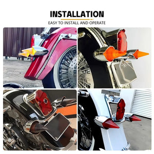 Lentille de clignotant pointue pour Harley Softail - vue 6