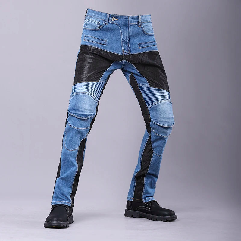Jean moto homme avec protections genoux et hanches - vue 2
