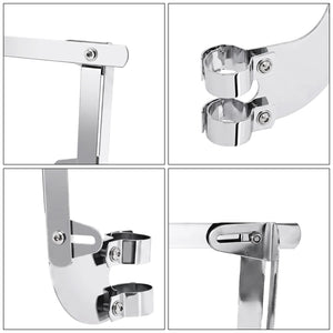 Support de pare-brise chromé pour fourche de moto de 39 mm - vue 5