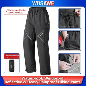 Pantalon de pluie moto WOSAWE imperméable et réfléchissant