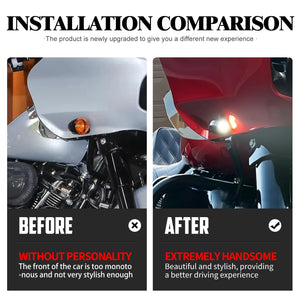 Clignotant LED noir homologué E-Mark pour Harley-Davidson Road Glide - vue 2