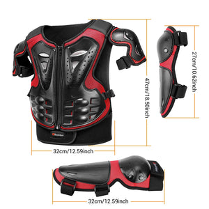Ensemble armure de protection moto pour enfant - vue - vue 3