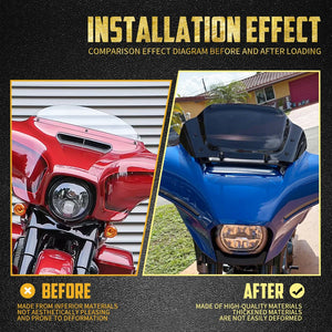 Pare-Brise Fairing 14" Fumé/Transparent - Harley-Davidson Touring Street Glide 2023-Up & Ultra 2025-Up – photo 3/8