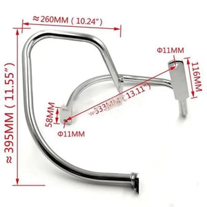 Arceau chromé de protection de sacoche sur Harley Softail - vue 3