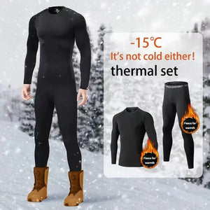 Ensemble sous-vêtements longs homme - Thermique ajusté hiver - vue 5