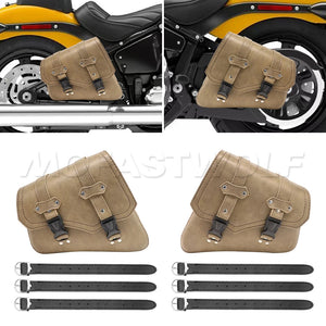 Sacoche cavalière en cuir PU noir pour Harley Sportster XL 883 - vue 2