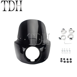 Carénage phare noir avec pare-brise pour Harley-Davidson Dyna Wide Glide - vue 24