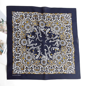 Bandana carré en coton motif cachemire - vue 8