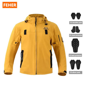 Blouson moto noir avec protections doublure amovible - vue 7