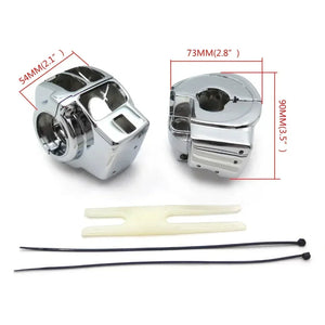 Boîtiers de commodo chromés pour Harley Touring Electra Glide Street Glide - vue 1