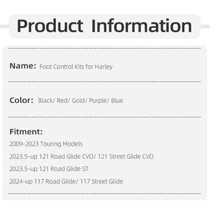 Kit Commandes au Pied CNC pour Harley Touring 2009-2023, 121 CVO, 117 Road/Street Glide – photo 6/31