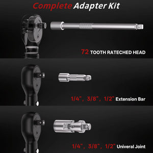 Kit de Clés Dynamométriques Mécaniques Premium 9 Pièces 5-224 N.m - Moto, Vélo & Auto – photo 5/9