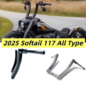 Guidon ape hanger 2 pouces pour Harley Softail 2025 - vue 1