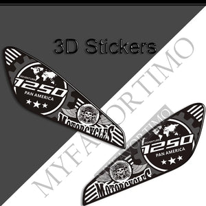 Protection de réservoir 3D noire sur Harley Pan America - vue 12