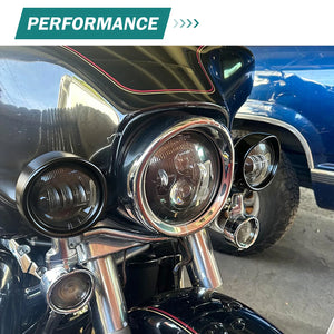 Anneaux de Finition Type Visière pour Clignotants Plats (2 pièces) - Harley-Davidson Touring, Softail FL, Road King – photo 6/8