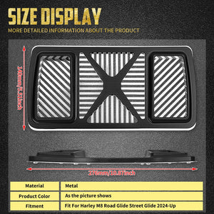 Cache radiateur d'huile en aluminium pour Harley-Davidson Touring M8 Road Glide, Street Glide 2024 et plus – photo 6/12