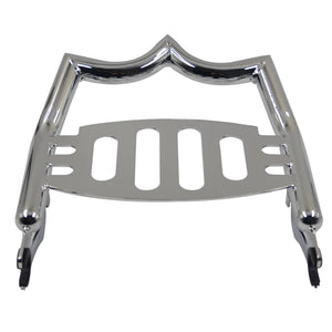 Porte-Bagages Style Couronne en Acier Chromé pour Harley-Davidson Touring - vue 2