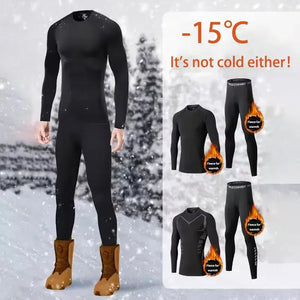 Ensemble sous-vêtements longs homme - Thermique ajusté hiver