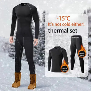 Ensemble sous-vêtements longs homme - Thermique ajusté hiver - vue 4