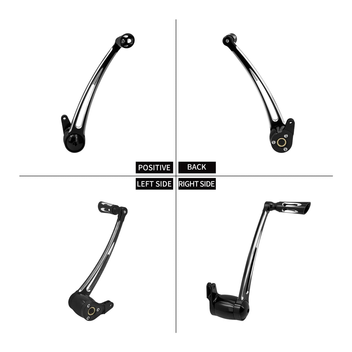 Levier de frein et repose-pied noir en aluminium pour Harley-Davidson Touring - vue 2