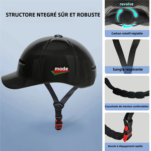 Casque de vélo forme casquette, vue de profil - vue 3