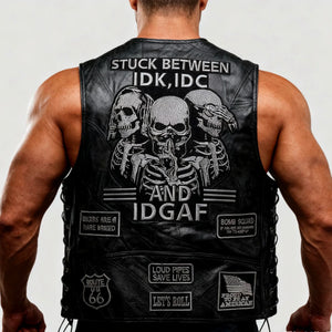 Gilet sans manches style biker - vue - vue 6