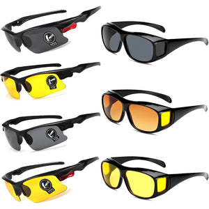 Lunettes de moto anti-éblouissement verres jaunes - vue - vue 1