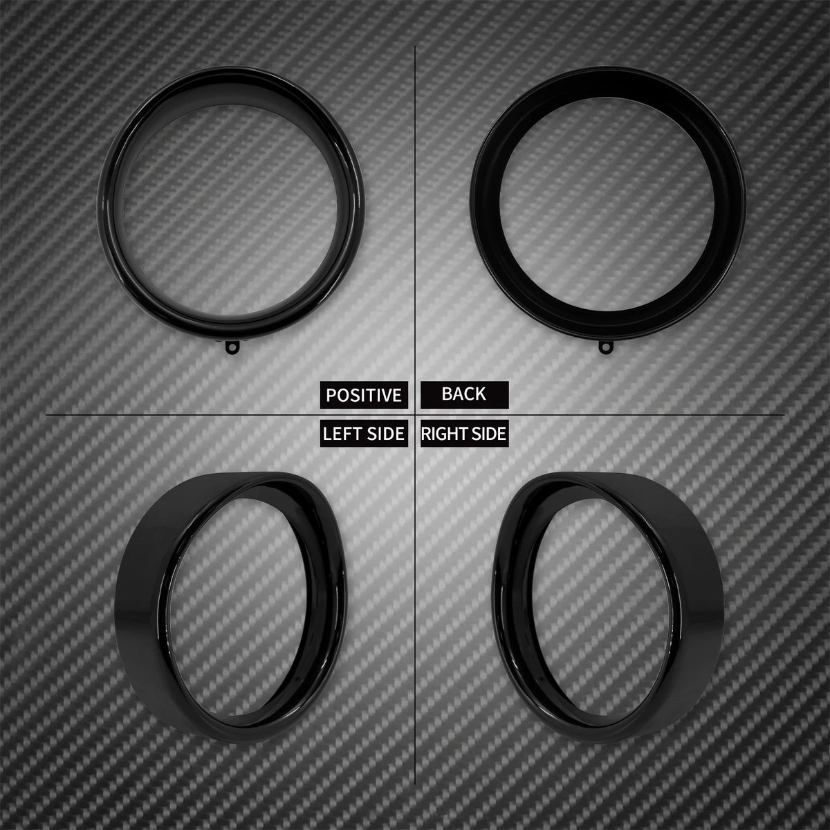 Cerclage de phare style visière (bezel) pour Harley-Davidson Softail Heritage, Slim, Deluxe, Standard 1994-2017 – photo 2/8