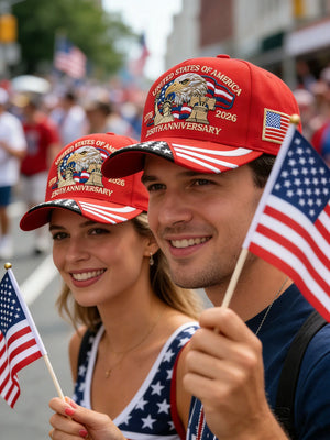 Casquette brodée patriotique avec aigle et drapeau USA - vue 3