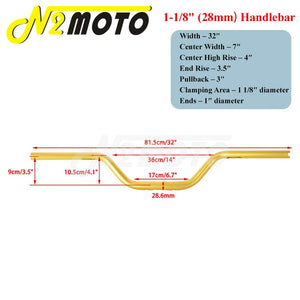 Guidon moto noir style club pour Harley-Davidson - vue 12