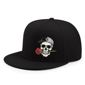 Casquette hip-hop à motifs tête de mort et rose - vue 6