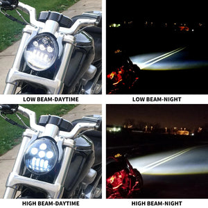 Phare avant LED noir pour Harley-Davidson V-Rod - vue 3