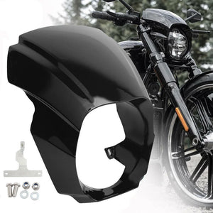 Carénage avant de phare noir mat pour Harley-Davidson Softail Breakout - vue 1