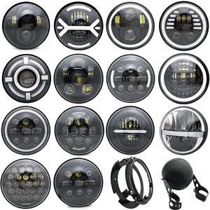 Phare LED noir 5,75 pouces avec feu de jour 40W pour Harley Sportster 883 et XL883 - vue 1