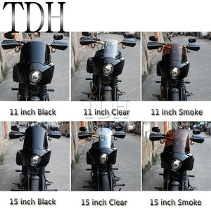 Carénage phare noir avec pare-brise pour Harley-Davidson Dyna Wide Glide - vue 2