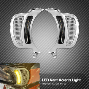 Feux LED d'accent de calandre phare, clignotant/veilleuse - Harley Touring FLTRX Road Glide 2015-2023 – photo 8/10
