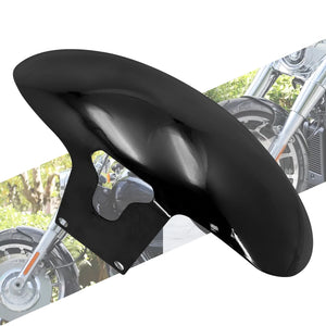 Garde-boue avant en fer noir brillant pour Harley Softail Fat Boy - vue 8