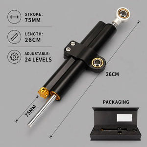 Amortisseur de direction universel réglable 260-375 mm, aluminium CNC – photo 6/6
