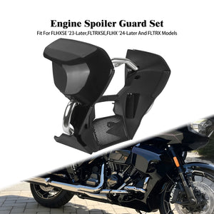 Kit carénages bas chromés et sabot moteur pour Harley-Davidson Touring - vue 1