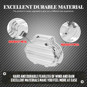 Cache latéral de boîte de vitesses CNC noir/chrome pour Harley-Davidson Touring 2014-2020 – photo 4/8
